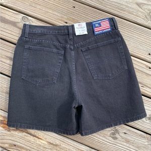 Polo Jeans Co Ralph Lauren High Waisted Black Denim Shorts